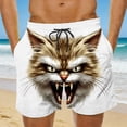 thumbnail image 1 of YueHuiYing Men's Beach Shorts Animal Beach Print Tropical Hawaiian Style Quick-Dry Board Shorts for Summer Vacation Pool & Beach Wear, 1 of 6