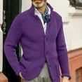 thumbnail image 1 of YueHuiYing Men's Casual Blend Cardigan Sweaters Long Sleeve Shawl Collar Buttons Down Cable Knit Sweater, 1 of 6
