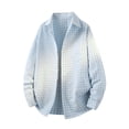 thumbnail image 1 of YueHuiYing Men's Casual Vintage Checkered Cotton Button-Down Collar Long Sleeve Shirt with Chest Pockets for Everyday Wear, 1 of 8