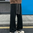 thumbnail image 1 of YueHuiYing Men's Casual Wide Leg Pleated Dress Pants Elastic High Waisted Baggy Streetwear Trousers Casual, 1 of 7