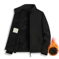 thumbnail image 1 of YueHuiYing Men's Full Zip Lightweight Outerwear Jackets Pockets Soft Warm Winter Coats for Hiking Travel, 1 of 6