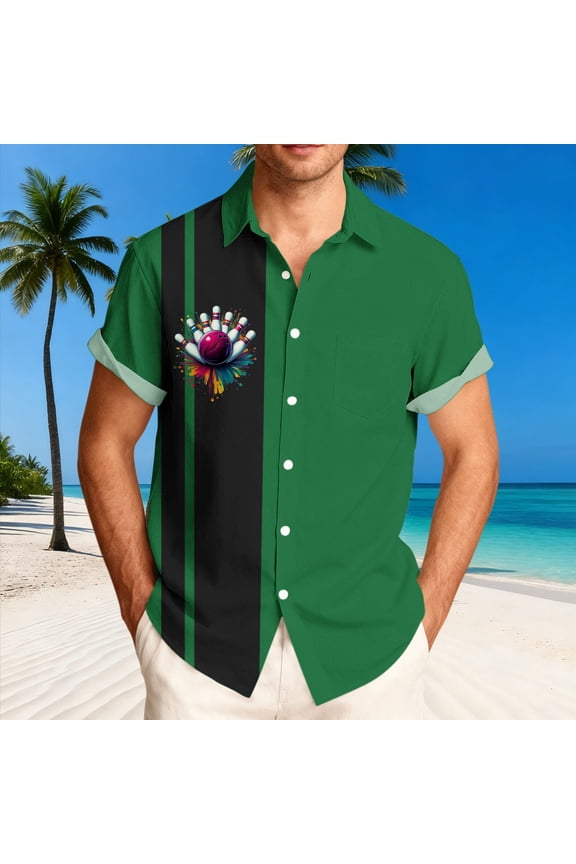 Men's Holiday Hawaiian Shirt Festivals Button Down Shirt Funny Hawaiian Short Sleeve Shirt Graphic Print Beach Party Wear Purple S