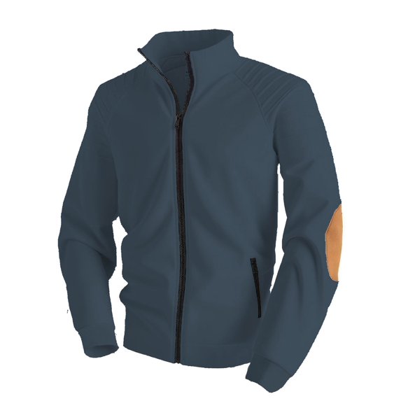 YueHuiYing Men's Lightweight Jacket Casual Spring Fall Hoodless Windbreaker Bomber Zip Up Coat With Pocket
