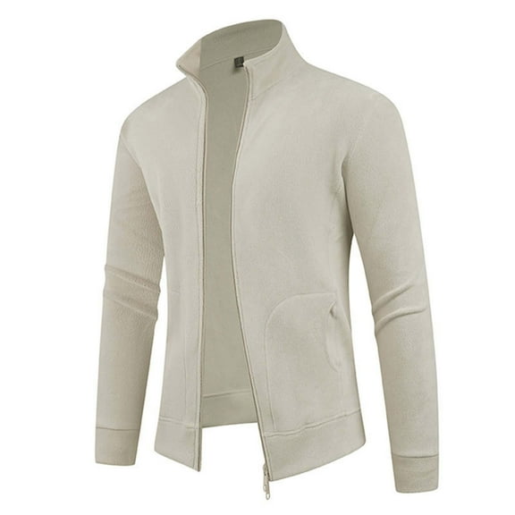 YueHuiYing Men's Lightweight Jackets Full Zip Up Light Coat Laydown Collar Jacket Casual Windbreaker Jacket with Zip Pockets