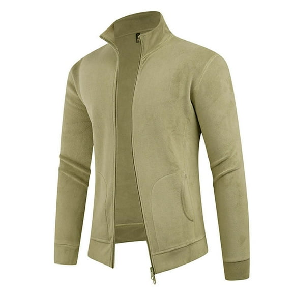 YueHuiYing Men's Lightweight Jackets Full Zip Up Light Coat Laydown Collar Jacket Casual Windbreaker Jacket with Zip Pockets