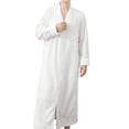 thumbnail image 1 of YueHuiYing Men's Robe Warm Thick Bathrobe Long Sleeve Fuzzy Plush Full-Length Winter, 1 of 2