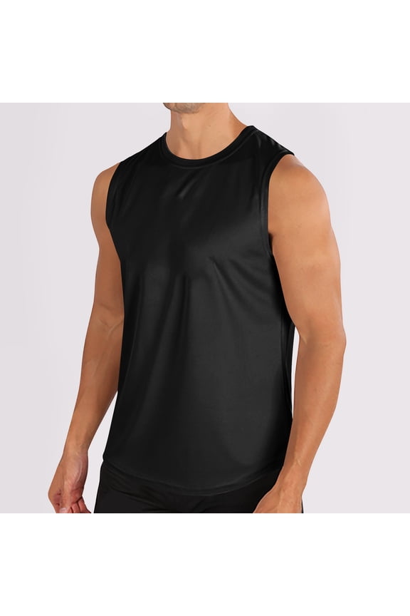 Men's Sleeveless Shirts Quick Dry Tank Tops for Men Sun Protection UPF 50+ Athletic Gym Workout Muscle Shirts