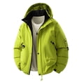 thumbnail image 1 of YueHuiYing Men's Solid Color Thick Long - Sleeved Hooded Jacket for Cold Weather, Offering Warmth Stylish Look, 1 of 2