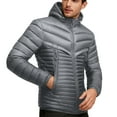 thumbnail image 1 of YueHuiYing Men's Solid - Color Thickened Winter Jacket Long Sleeve, Detachable Cap, Zipper Closure, Hooded with Functional Pockets, 1 of 8