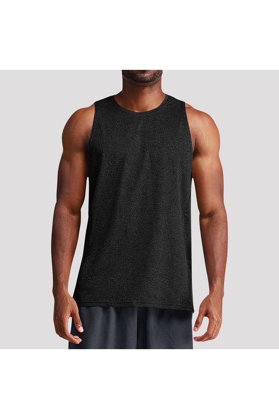 Men's Tank Tops Quick Dry Workout Sleeveless Gym Muscle Shirts Athletic Bodybuilding Tee Shirt