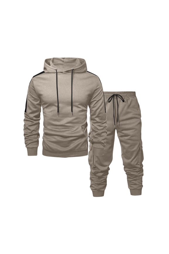 Men's Tracksuits Sweatsuit 2 Piece Sets Outfits Matching Casual Hoodies & Cargo Sweatpants Athletic Jogging Sport Sweat Suits