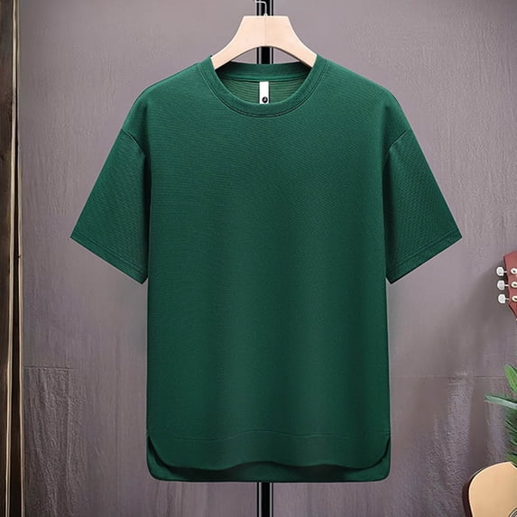 YueHuiYing Men's Tropical Print Short-Sleeve Collared Button-Down Shirt with Chest Pocket Casual Lightweight Breathable Summer Beach Vacation Top