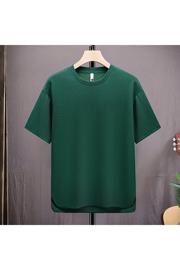 Men's Tropical Print Short-Sleeve Collared Button-Down Shirt with Chest Pocket Casual Lightweight Breathable Summer Beach Vacation Top