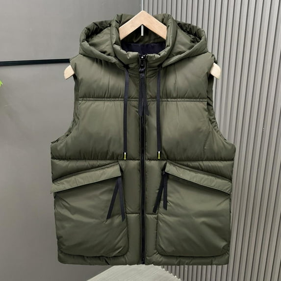 YueHuiYing Men's Winter Jacket Warm Puffy Vests Outdoor Sleeveless Lightweight Windproof & Warm Zipper Vest