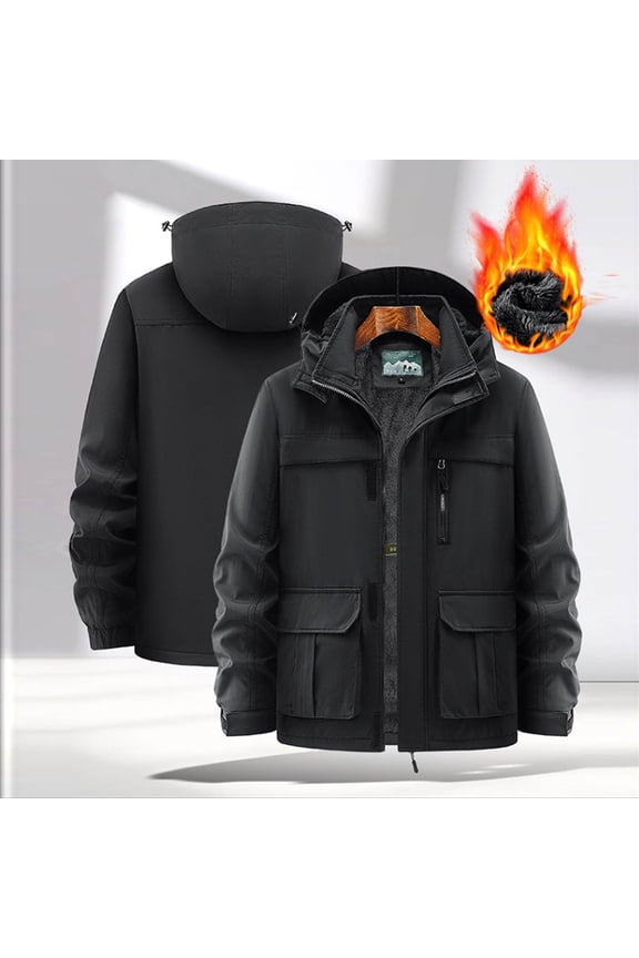 Men's Winter Skiing Jackets Water Resistant Coats Thermal Snowboard Jacket Parka with Hood