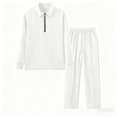 thumbnail image 1 of YueHuiYing Men's sweatsuit Sets 1/4 Zip Fashion Casual Tracksuits jogging long Sleeve Suit for Men's 2 Piece Set, 1 of 4