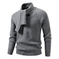 thumbnail image 1 of YueHuiYing Mens Crewneck Sweaters Casual Knit Lightweight Dress Sweater Long Sleeve Slim Fit Fall Winter Pullover, 1 of 7