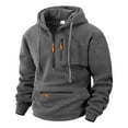 thumbnail image 1 of YueHuiYing Mens Full Zip Up Hoodie Midweight Zipper Long Sleeve Pullover Hooded Sweatshirt with Pocket, 1 of 6