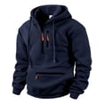 thumbnail image 1 of YueHuiYing Mens Full Zip Up Hoodie Midweight Zipper Long Sleeve Pullover Hooded Sweatshirt with Pocket, 1 of 6