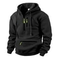 thumbnail image 1 of YueHuiYing Mens Full Zip Up Hoodie Midweight Zipper Long Sleeve Pullover Hooded Sweatshirt with Pocket, 1 of 6