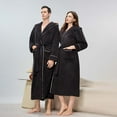 thumbnail image 1 of YueHuiYing Mens Plush Robe Soft Shawl Collar Bathrobe Long Fluffy Spa Robes Winter Warm House Robe with Pockets, 1 of 6