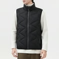 thumbnail image 1 of YueHuiYing Mens Vest Winter Padded Vests Lightweight Stand Collar Sleeveless Quilted Jackets Outerwear, 1 of 7