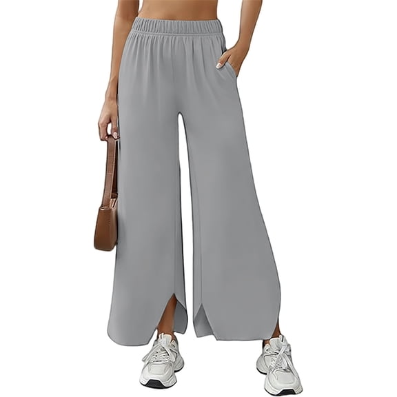 YueHuiYing Wide Leg Sweat Pants for Womens High Waisted Baggy Sweatpants Casual Drawstring Workout Pants with Pockets