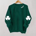 thumbnail image 1 of YueHuiYing Women St Patricks Day Sweatshirts Clover Shenanigans Sweater Shamrock Coordinator Pullover Top, 1 of 4