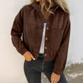 thumbnail image 1 of YueHuiYing Women's Corduroy Jacket Lined Warm Winter Coat Button Down Casual Jacket with Pockets, 1 of 6