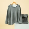 thumbnail image 1 of YueHuiYing Women's Crewneck Long Johns Ultra Thin Modal Thermal Underwear Top & Bottom Set, 1 of 3