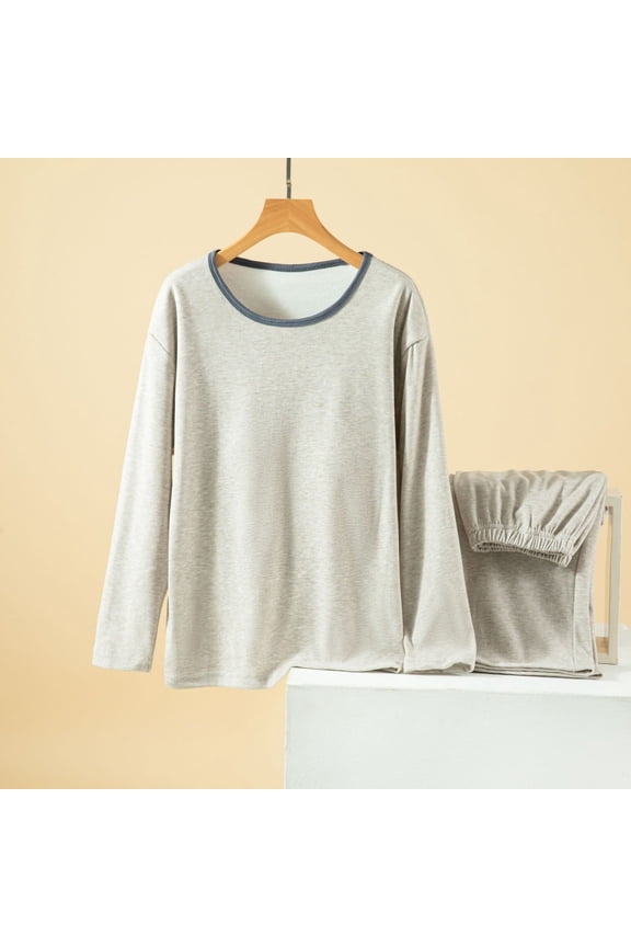 Women's Crewneck Long Johns Ultra Thin Modal Thermal Underwear Top & Bottom Set