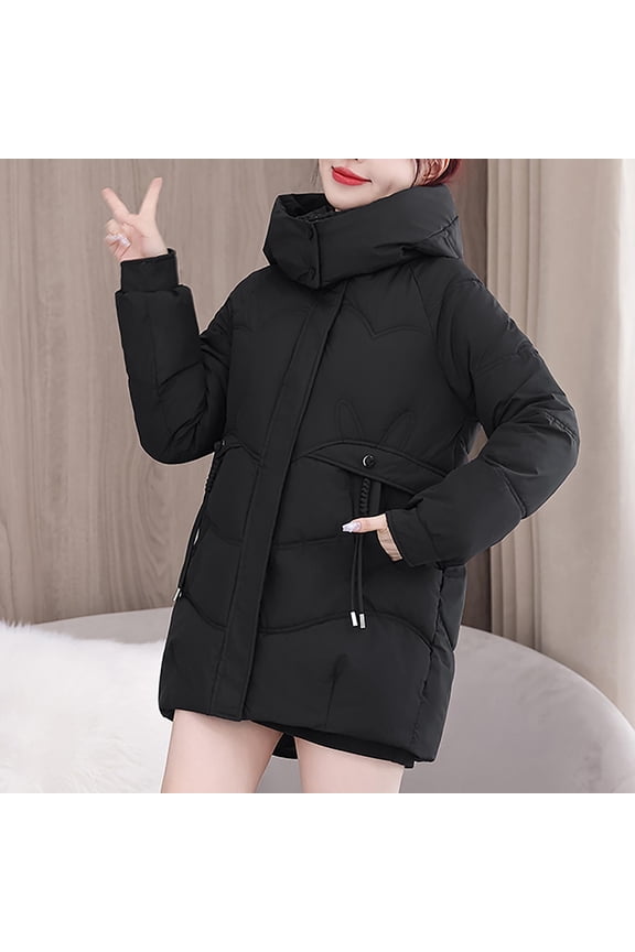 Women's Down Jacket Hooded Windproof Coat Packable Warm Winter Jacket Lightweight Ladies Parka
