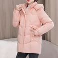thumbnail image 1 of YueHuiYing Women's Down Jacket Hooded Windproof Coat Packable Warm Winter Jacket Lightweight Ladies Parka, 1 of 5