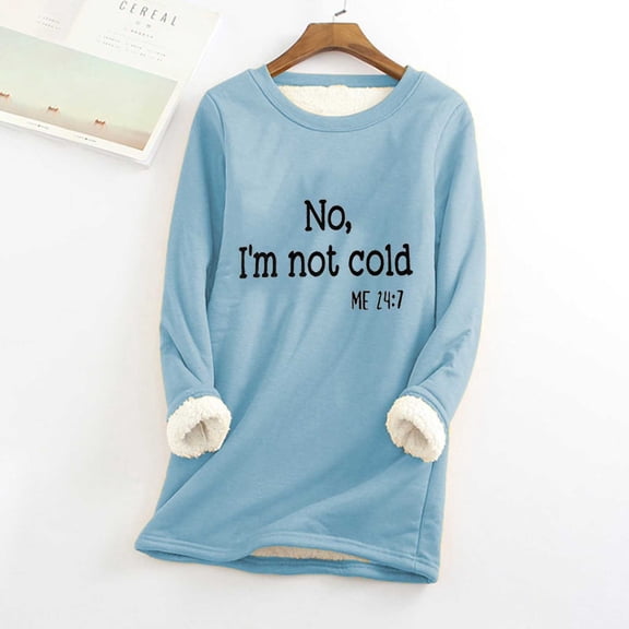 YueHuiYing Women's Fashion Printed Loose Long Sleeve Blouse Casual Lined And Thickened Top