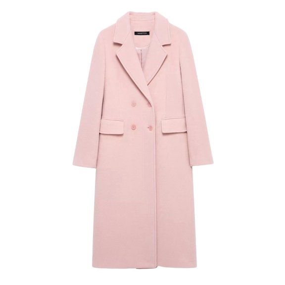 YueHuiYing Women's Faux Suede Leather Jacket Spring and Winter Fashion Long Trench Coat Lightweight Windbreaker