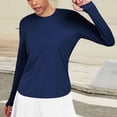thumbnail image 1 of YueHuiYing Women's Long Sleeve Crew Neck Tunic Tops Casual Loose Fit Pullover Sweatshirts Curved Shirts, 1 of 6