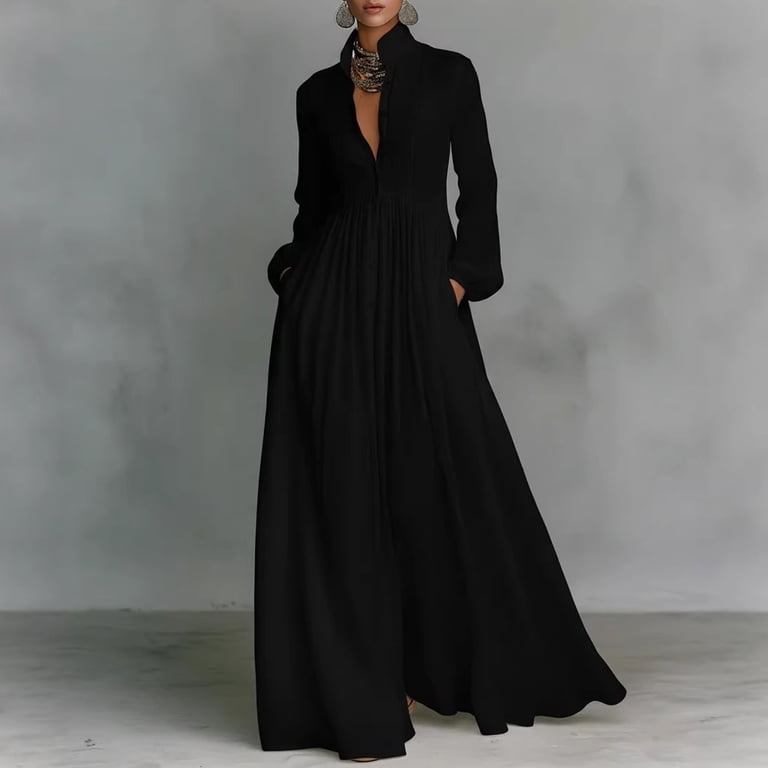 long sleeve mock neck maxi dress Mock Neck Long Sleeve Wrap Waist Maxi Dress