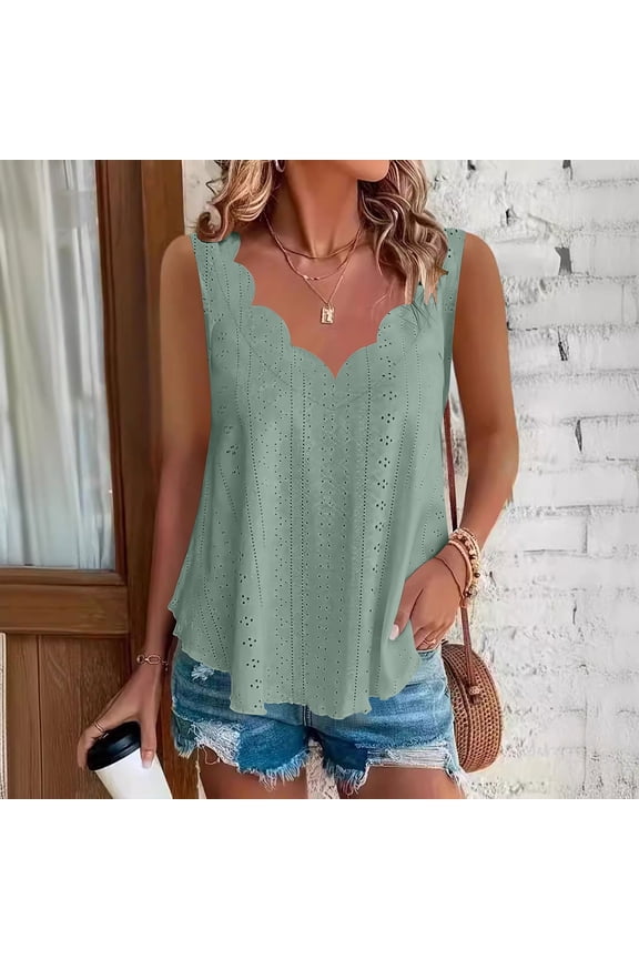 Women's Loose-Fit V-Neck Sleeveless Tank Top Multiple Colors Available Simple Breathable Everyday Versatile Summer Top