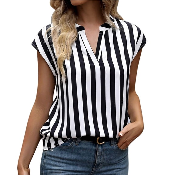 YueHuiYing Women's Referee Shirt: Black and White Striped Referee Jersey for Basketball Soccer and Halloween Costumes