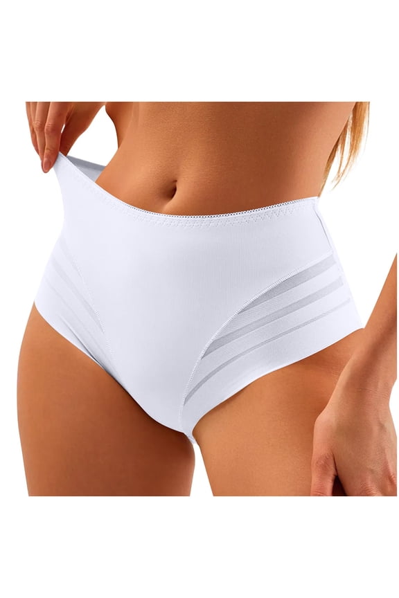 Women's Seamless Underwear High Waisted Tummy Control No Show Panties Full Coverage Stretch Briefs