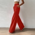thumbnail image 1 of YueHuiYing Women's Solid-Color Casual Stretch Elastic Waist Loose-Fit Pants with Pockets and Wide Legs, 1 of 8