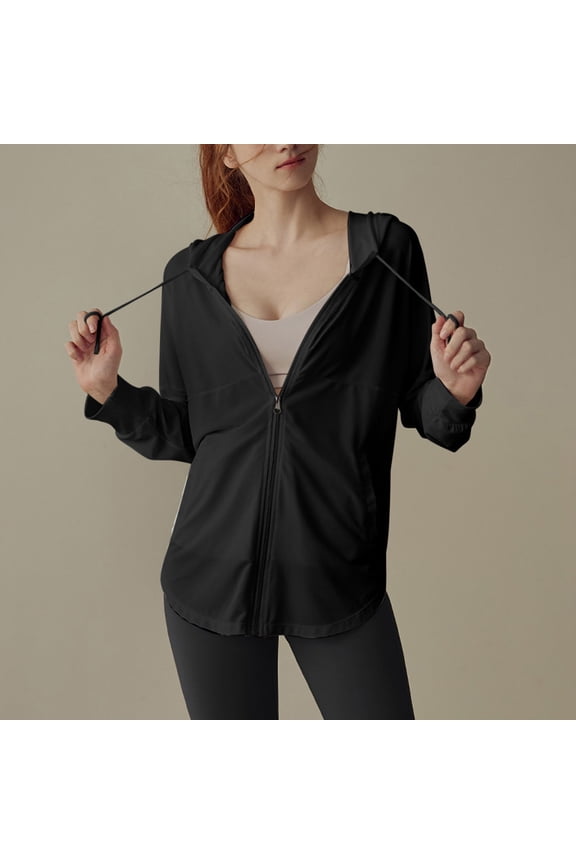 Women's UPF 50+ Sun Protection Jacket Lightweight UV Cooling Hoodie Long Sleeve Summer Clothing for Outdoor Hiking