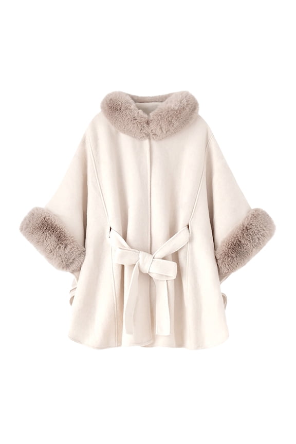 Womens Batwing Sleeve Poncho Peacoat Elegant Stand Collor Capes Jacket Cloak Fall Winter Shawl Outerwear