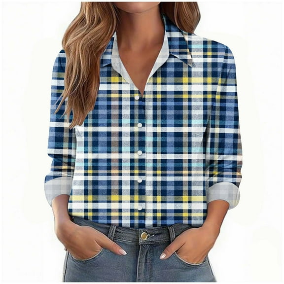 YueHuiYing Womens Dressy Casual Pleated Long Sleeve Tunics Tops to Wear with V Neck Work Blouse