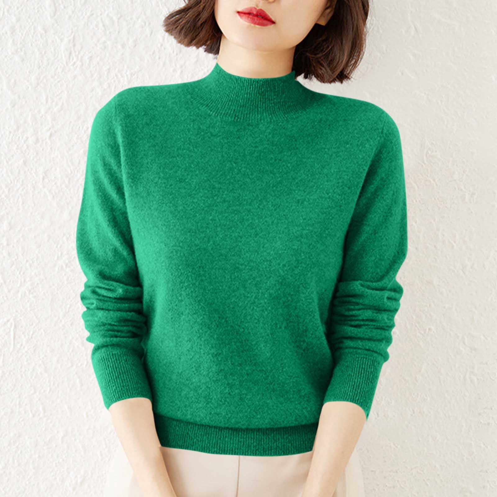 YueHuiYing Womens Long Sleeve Tops Solid Color Funny Tshirts