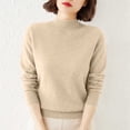 thumbnail image 1 of YueHuiYing Womens Long Sleeve Tops Solid Color Funny Tshirts Shirts Dressy Casual Loose Fit Lightweight Sweater, 1 of 6