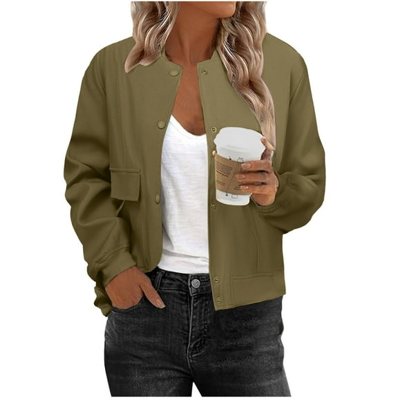 YueHuiYing Womens Open Front Sweatshirt Oversized Cardigan Casual Long Sleeve Fall Outfits Jacket with Pockets