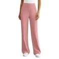 thumbnail image 1 of YueHuiYing Womens Pants Soft Wide Leg Pants for Women Soft & Breathable Bootcut Regular Plus Size Lounge Travel Pants, 1 of 8