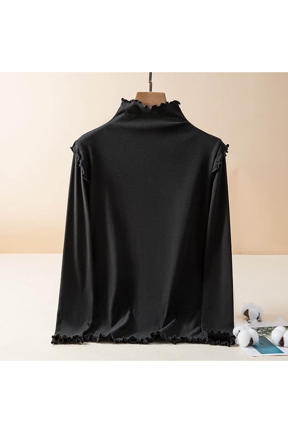 Womens Thermal Underwear Tops Turtleneck Warm Lined Long Sleeve Shirts Winter Cold Weather Ski Base Layer