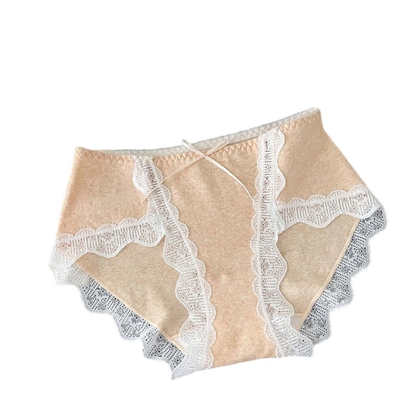 YueHuiYing Womens Underwear Mid Waist No Muffin Top Full Coverage Brief Ladies Panties Lingerie Undergarments for Women
